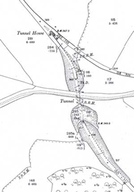 Horn Hill Tunnel 1902 map